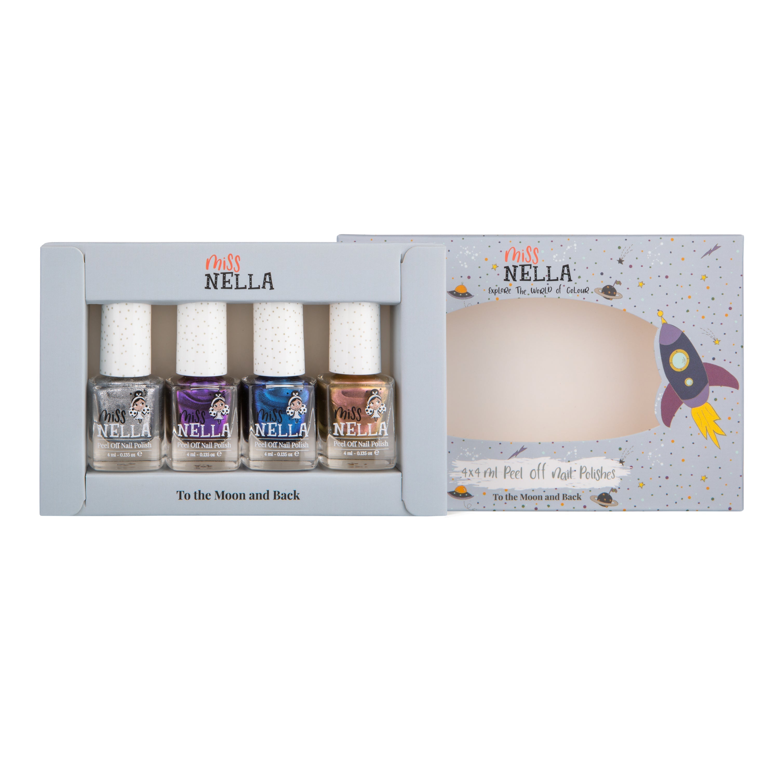 Non-Toxic Nail Polish 4-Set: Sparkle and Shine