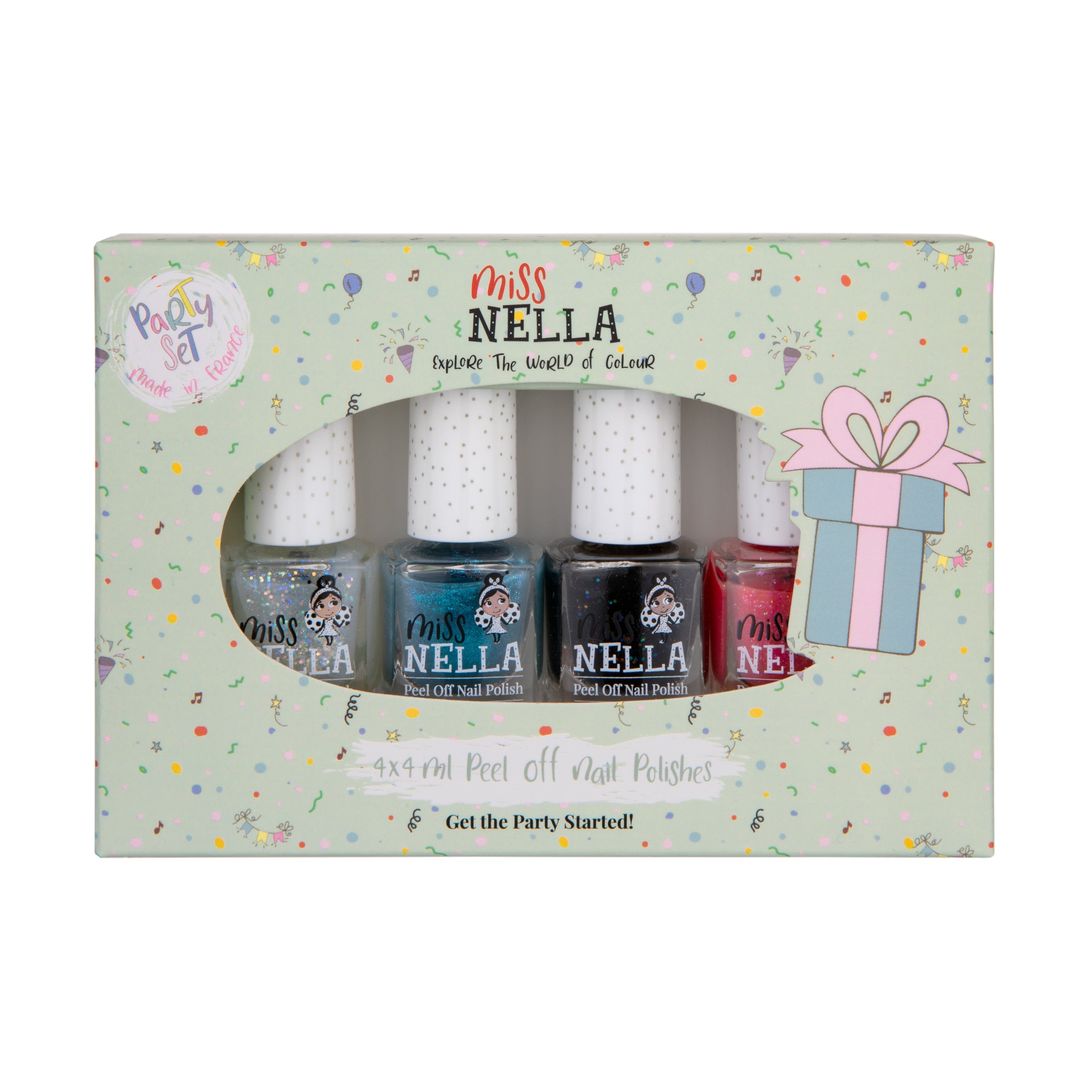 Non-Toxic Nail Polish 4-Set: Sparkle and Shine