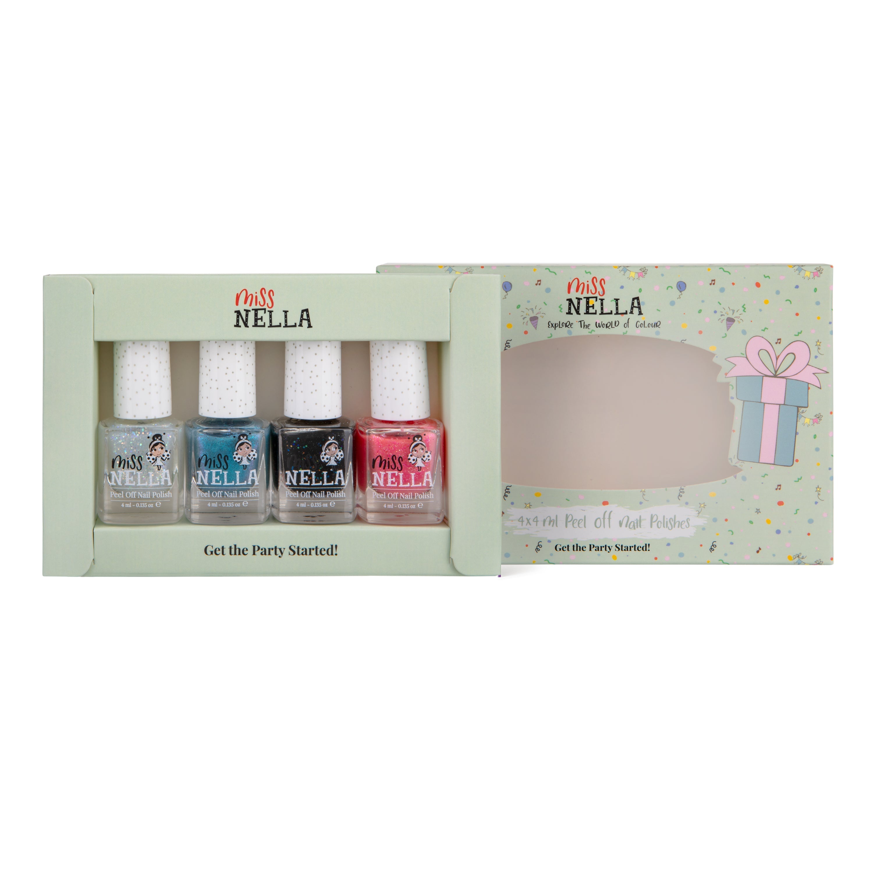 Non-Toxic Nail Polish 4-Set: Sparkle and Shine