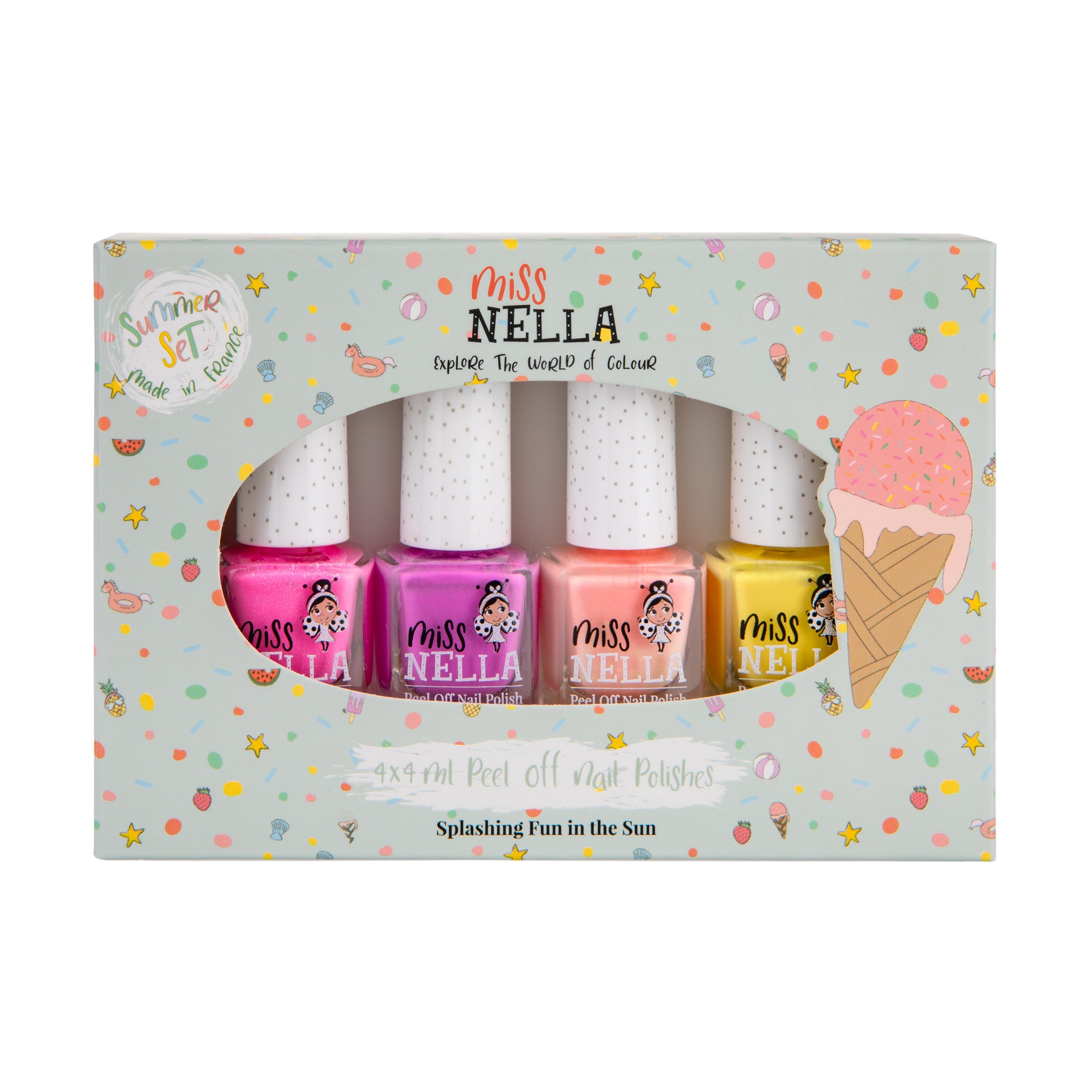 Non-Toxic Nail Polish 4-Set: Sparkle and Shine