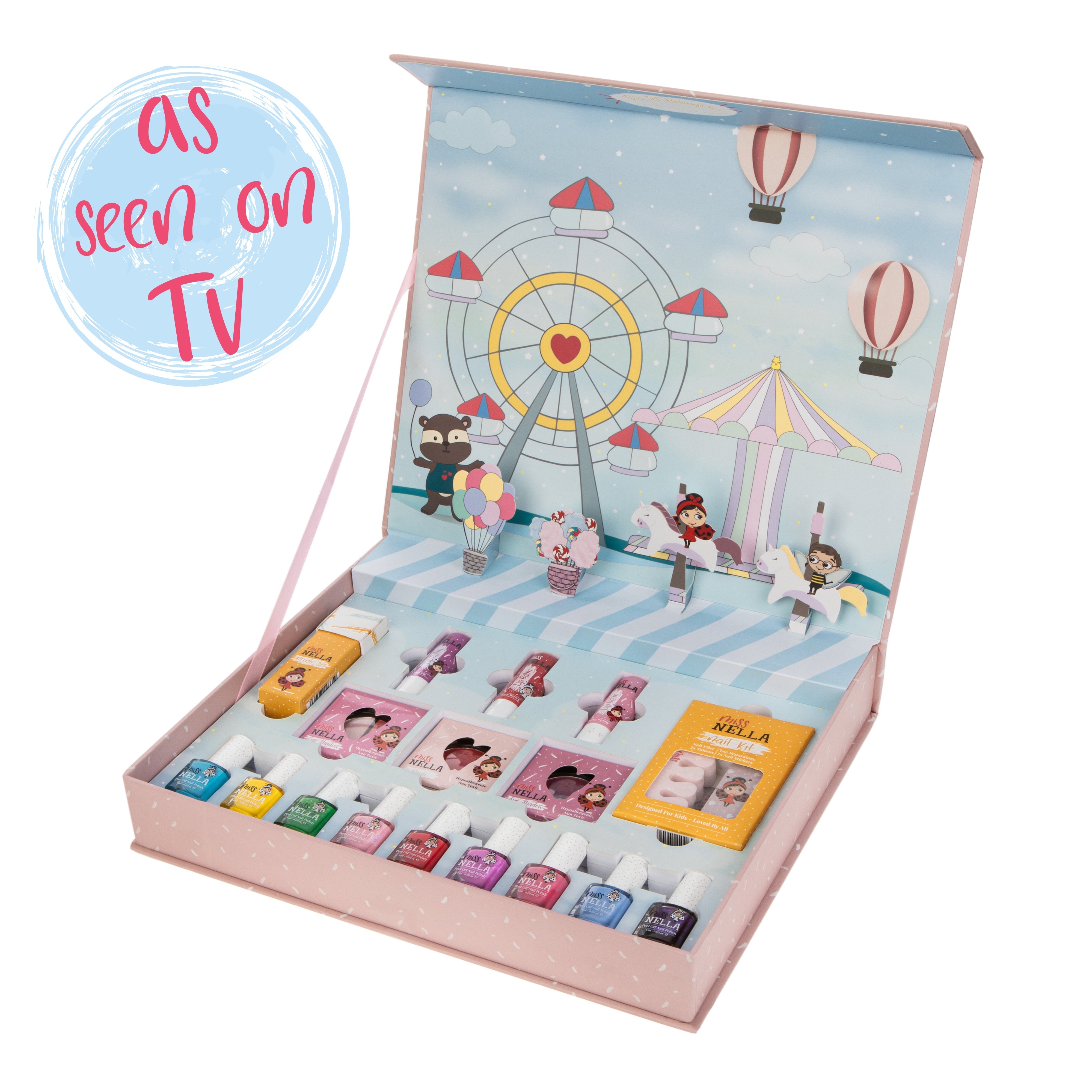 Kids Makeup & Nail Kit Pop-Up Suitcase Gift