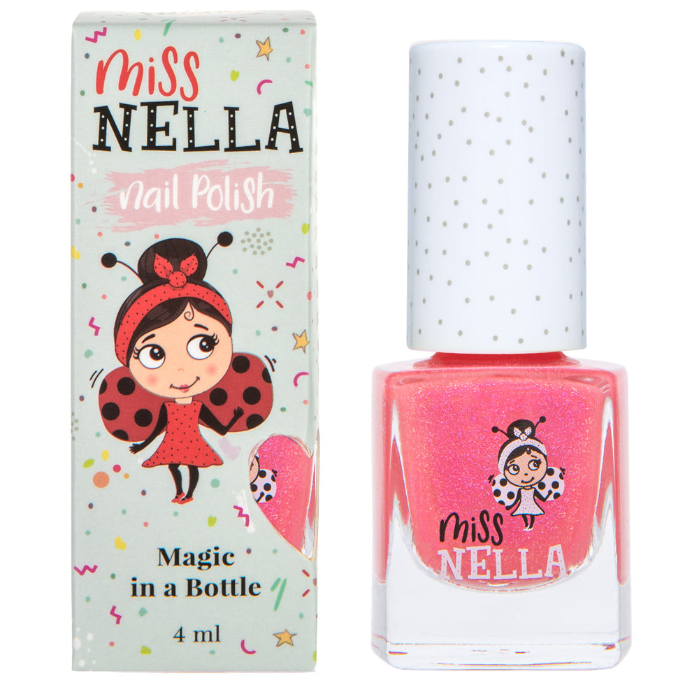Tickle Me Pink Glitter 4ml Peel off Kids Nail Polish